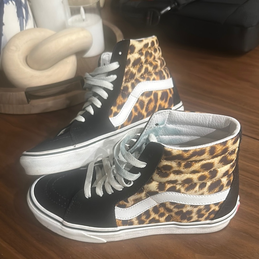 Vans Women's Leopard Print High-Top Sneakers